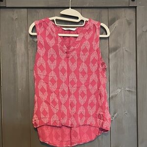 Sonoma Pink Patterned Sleeveless Blouse